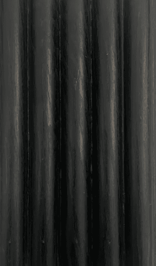 Round WPC Wall Panel, Black Ebony Finish, 6.3 in Wide x 9.68 ft Long, 25 mm Thick