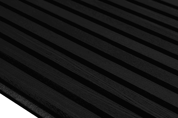 Acoustic Wood Slat Wall Panel, Black Oak Veneer MDF, 2400 x 600 mm, Pack of 2