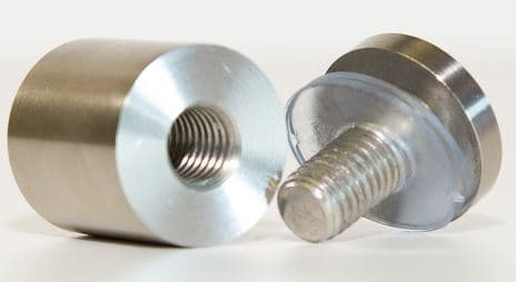 Board support brush silver (W)40mmX(H)50mm, screw:25mm (Height 2" Diam. 1.57") 4 pcs/bag