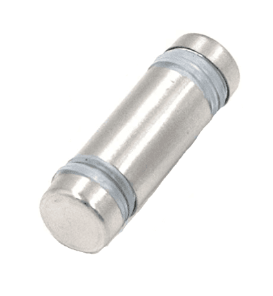 Stainless steel standoff, hollow, matt, double sided,  19x50mm, screw (L): 20mm (Height 2 3/16" Diam.") 3 pcs/bag