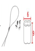 Aluminum wire fixer, dia:1.5 mm. 20 pcs/bag
