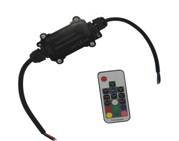 Waterproof RGB LED Controller with Remote, 12V/144W – 24V/288W