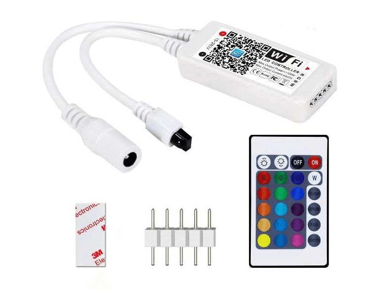 4-Channel Smart RGBW LED Controller, 144W, 24V DC, Wi-Fi & Voice Control