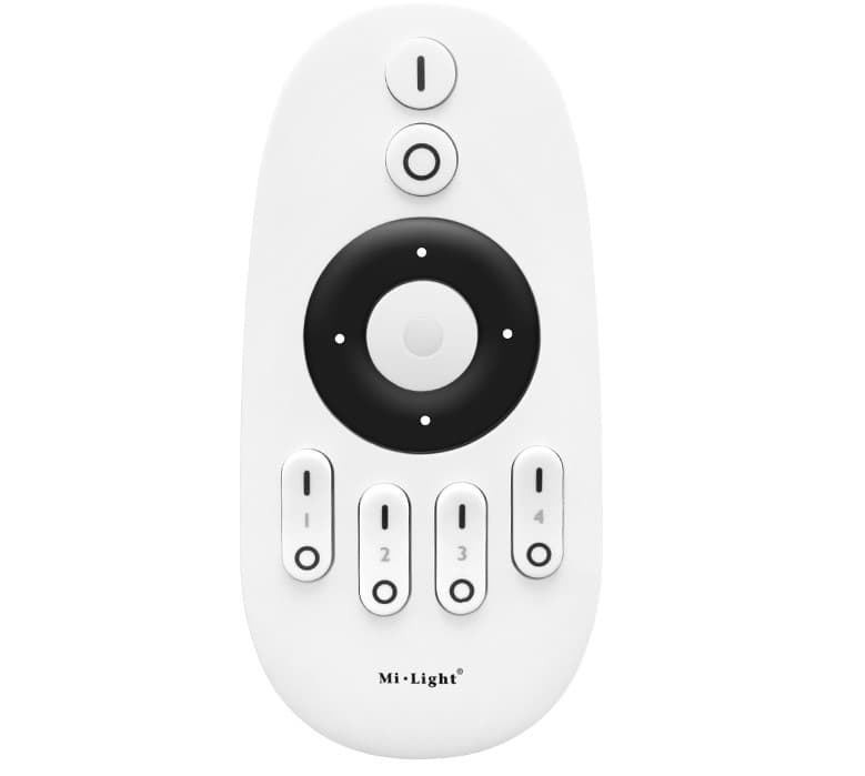 RF Color Temperature Remote Control, 2-Channel 4-Zone with Scroll Wheel