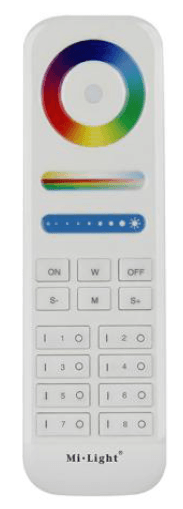RF Touch Remote, 5-Channel 8-Zone RGB+CCT Control, 2.4 GHz GFSK Wireless