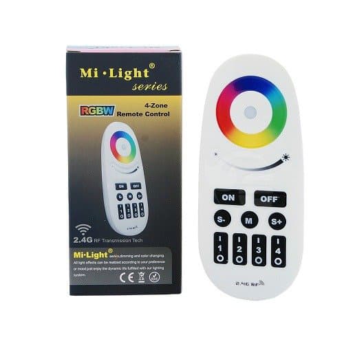Wireless 3/4-Channel Remote Control for 5-in-1 LED Controllers, 4-Zone, 2.4 GHz