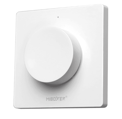 Rotating Switch Panel Remote, Dim Brightness, Freq. 2.4GHz, 30 m Control Distance, 3V (CR2032 battery)