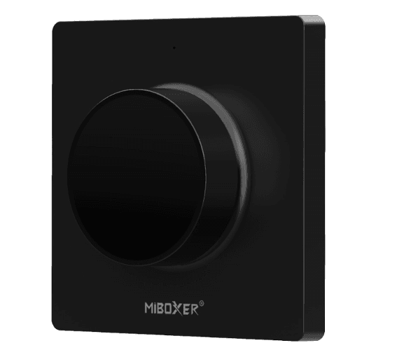 Rotating Switch Black Panel Remote, Dim Brightness, Freq. 2.4GHz, 30 m Control Distance, 3V (CR2032 battery)