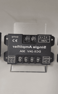 Single-Color LED Signal Amplifier, DC 5-24V Input, 30A Output, Iron Shell