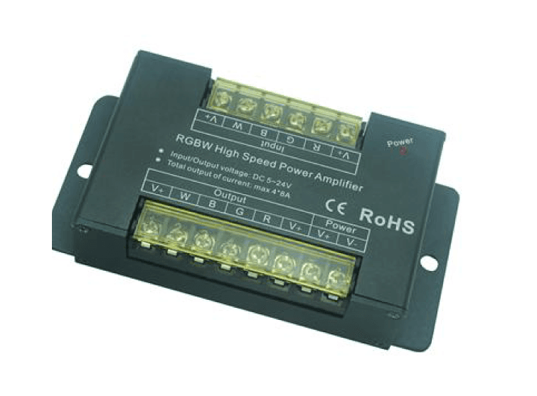 4-Channel PWM Power Amplifier, DC 5-24V Input, 8A per Channel Output