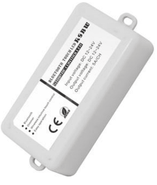 4-Channel Bluetooth RGBW LED Controller, 12V/240W or 24V/480W Output, App Control