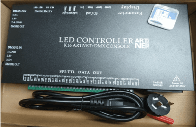 Discontinued Item- K16 LED controller 235x125x30mm 235x125x30mmDC5V4W Control pixel  16384 16 ports With 1G Memory card