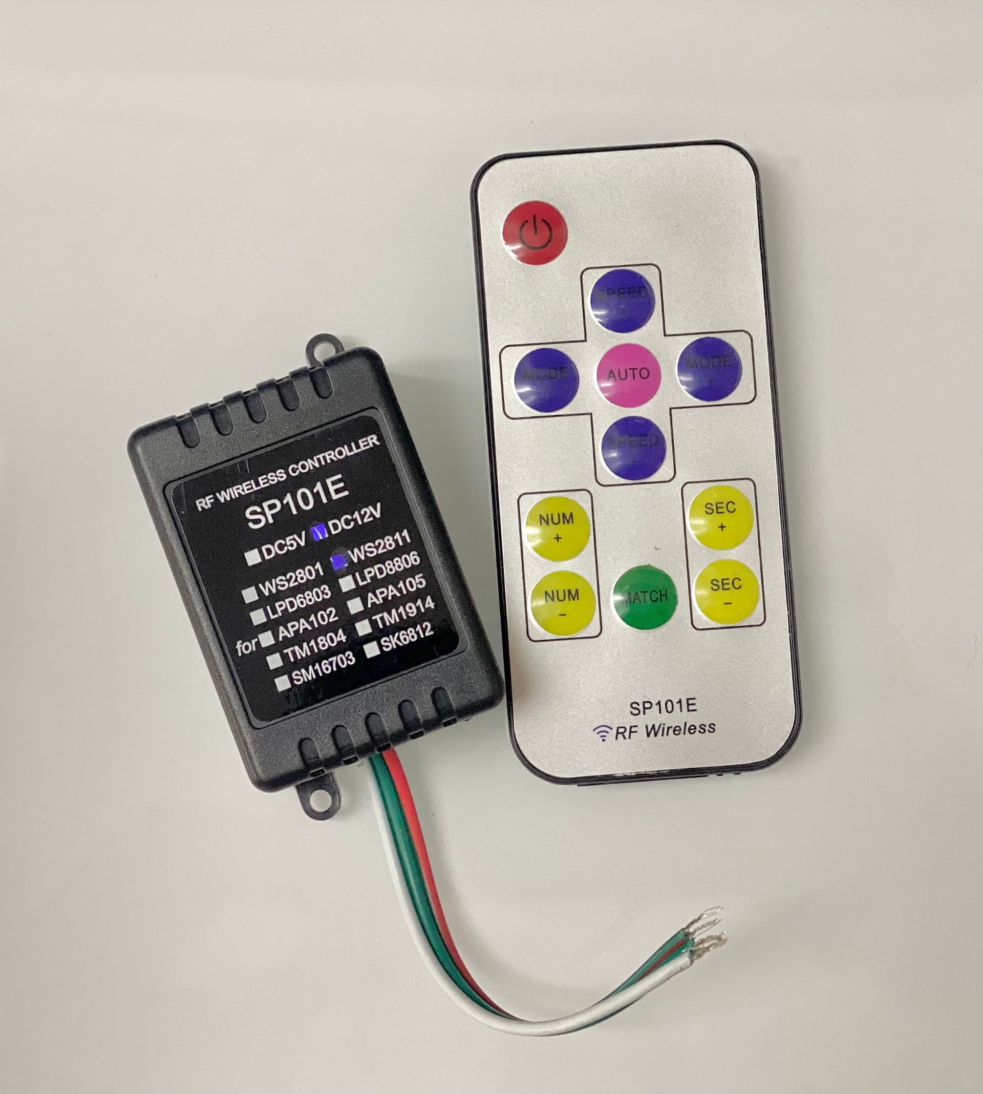 RF Remote SPI Pixel Controller, 2450 Pixels, 12VDC, 125 Modes