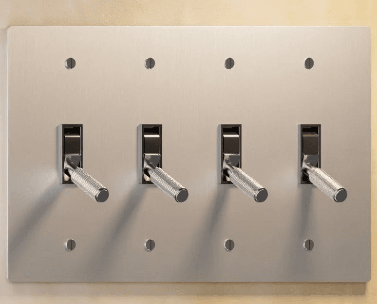 BUILD YOUR OWN RESIDENCE SUPPLY -STRIPPED BRASS   4  Gang TTTT