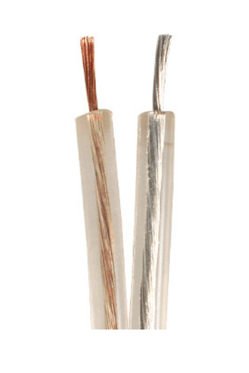 18 AWG, Clear speaker wire, 34/0.16TS, OD: 2.5*5mm, with reel, 500 ft(152.5m)/roll