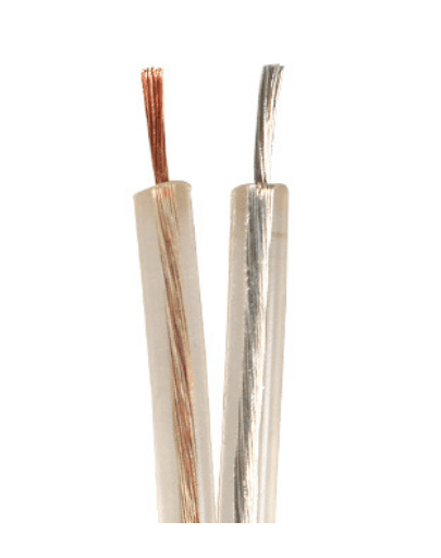 22 AWG, Clear speaker wire, 17/0.14TS, OD: 1.6*3.2mm, with reel, 500 ft(152.5m)/roll