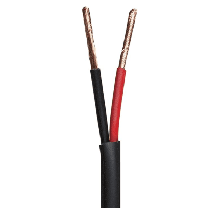 16 AWG, 2 wire cable with black PVC jacket, 656 Feet(200m)/roll, price/feet, OD: 6.2+-0.15mm