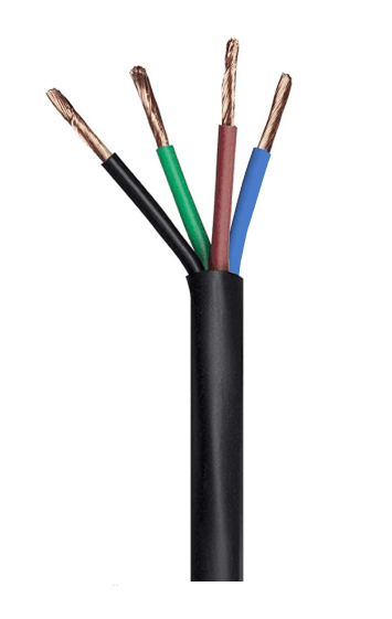16 AWG, 4 wire cable with black silicone jacket, 660 Feet(200m)/roll, price/feet, OD: 8+-0.30mm