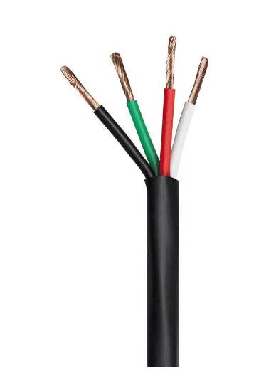 18 AWG, 4 wire cable with PVC jacket, 50ft (15.5m)/roll, price/roll