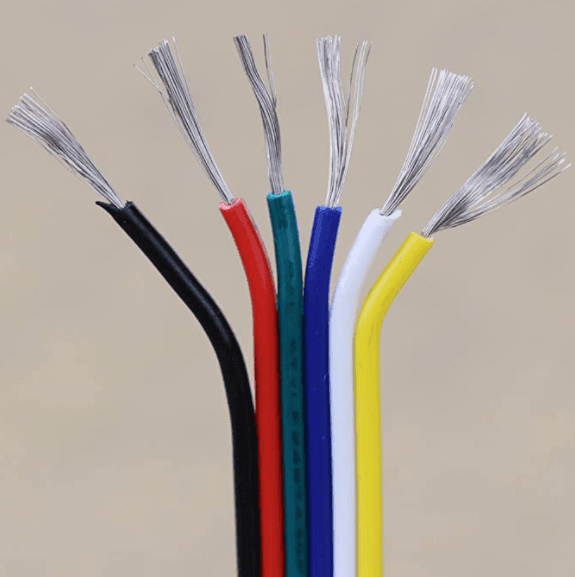 18 AWG, 50Ft, 6 Wire, conductor(34/0.16TS) UL1007,Color:  Black,Green, Red, Blue, Yellow, White