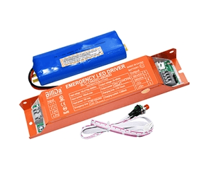 20W External Emergency Battery Driver, >90min runtime, 25-48V Output, 100~277VAC Input, 0?~50? temp operation, UL and LELV protection, Lithium-Ion Battery, 36 hour recharge time, 22*17*7in