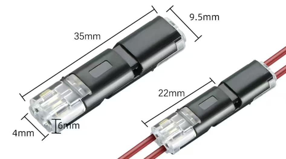 Double Wire Quick Connector, 300V 8A, 0.35–0.75mm² Cable Range, IP20