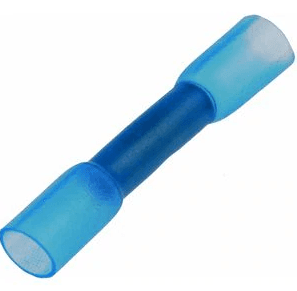 Heat Shrink Butt Connector, 16-14 AWG, Blue, 5-Pack