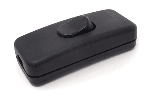 On/Off 303 Type Inline Cable Switch, Black Finish