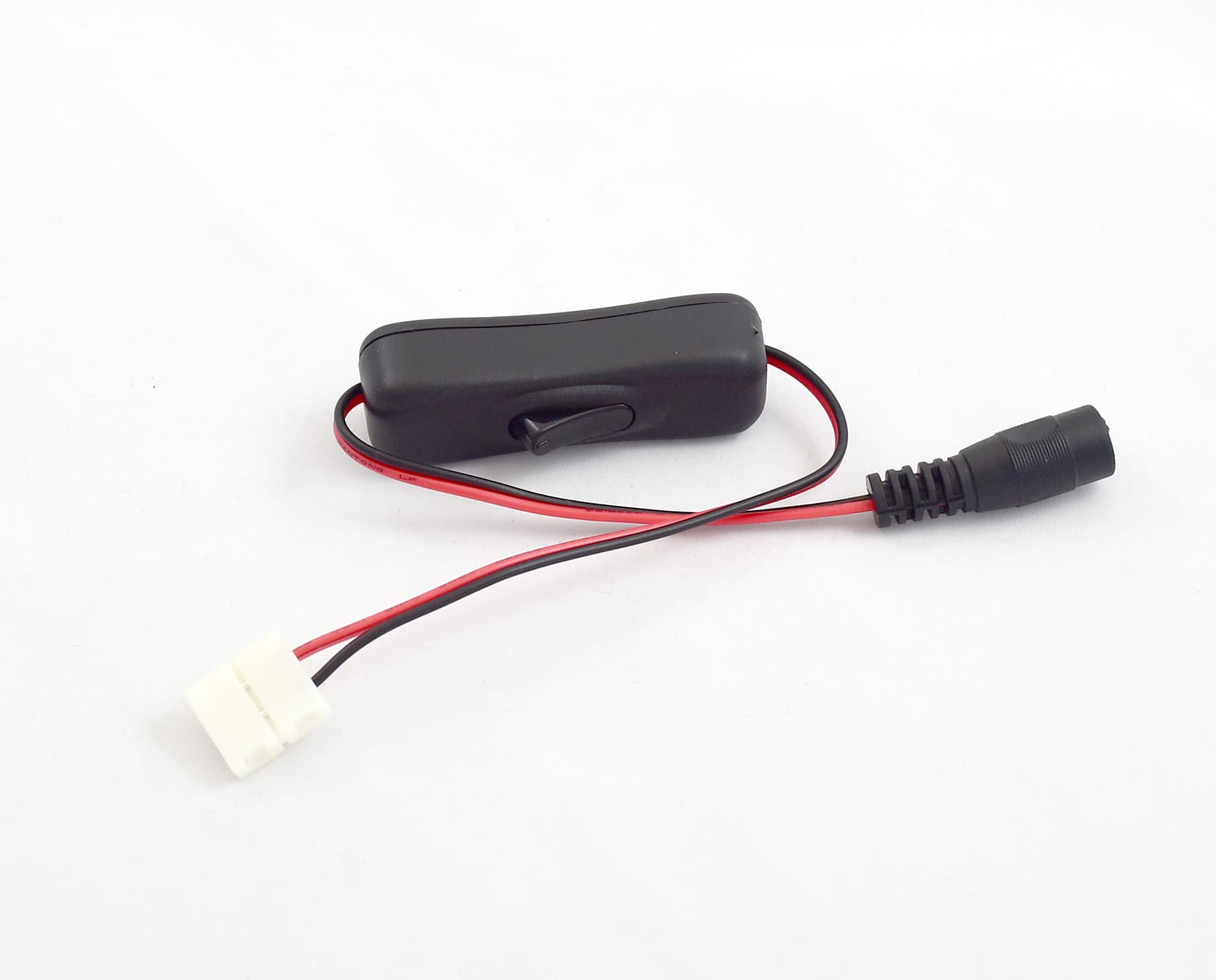 10mm LED Strip Connector with Inline Switch, Single-Channel, 22AWG, 12V