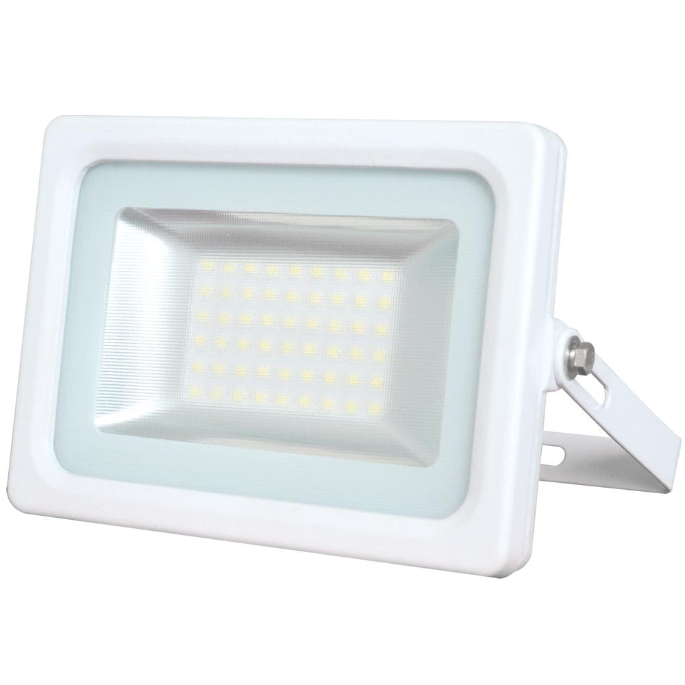 20W LED Slim Flood Light, 6000K Daylight, 120° Beam, IP65 Outdoor, White
