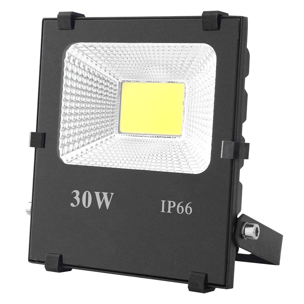 LED Flood light 30watts, Input power 90~265VAC, CCT6000, Black body, IP65