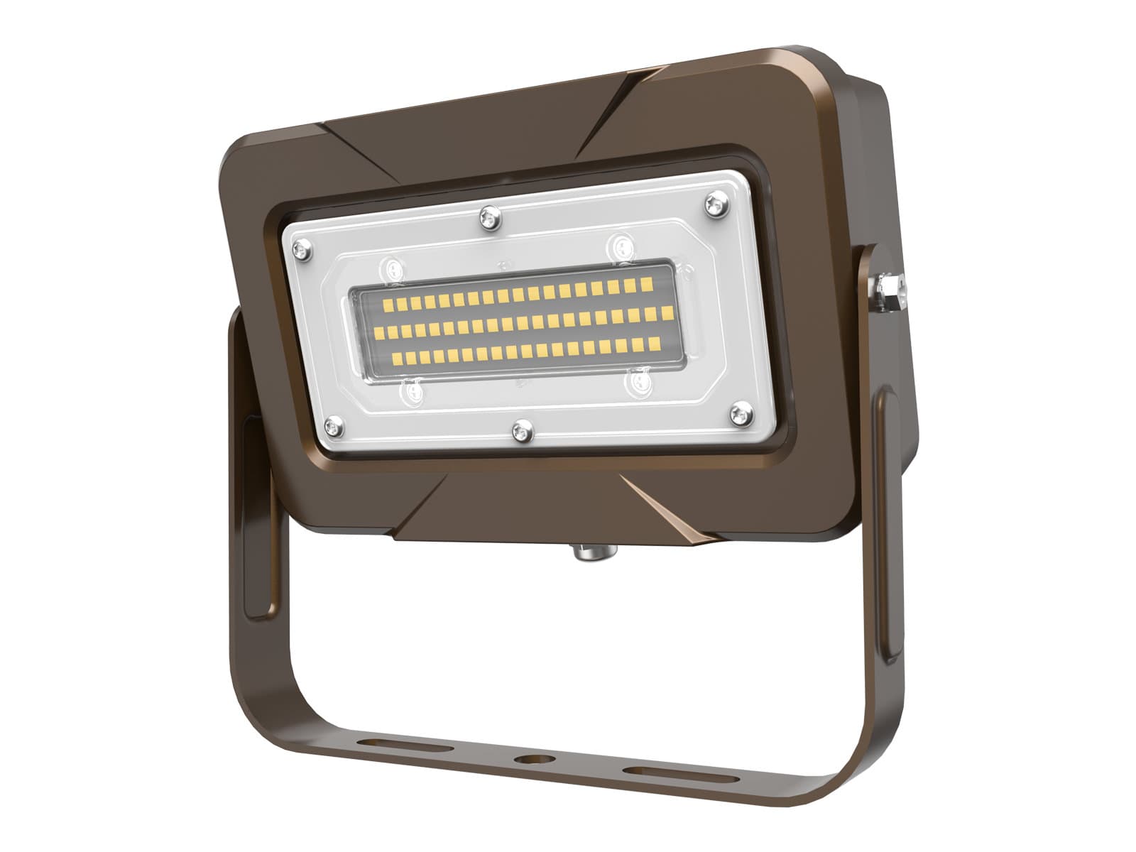 Discontinued Item - Lumipro LM Series LED Flood Light, 50W, 6250lm, 5000K, U Bracket Mount, Bronze/Black, cETLus, DLC Premium, 2 yr warranty