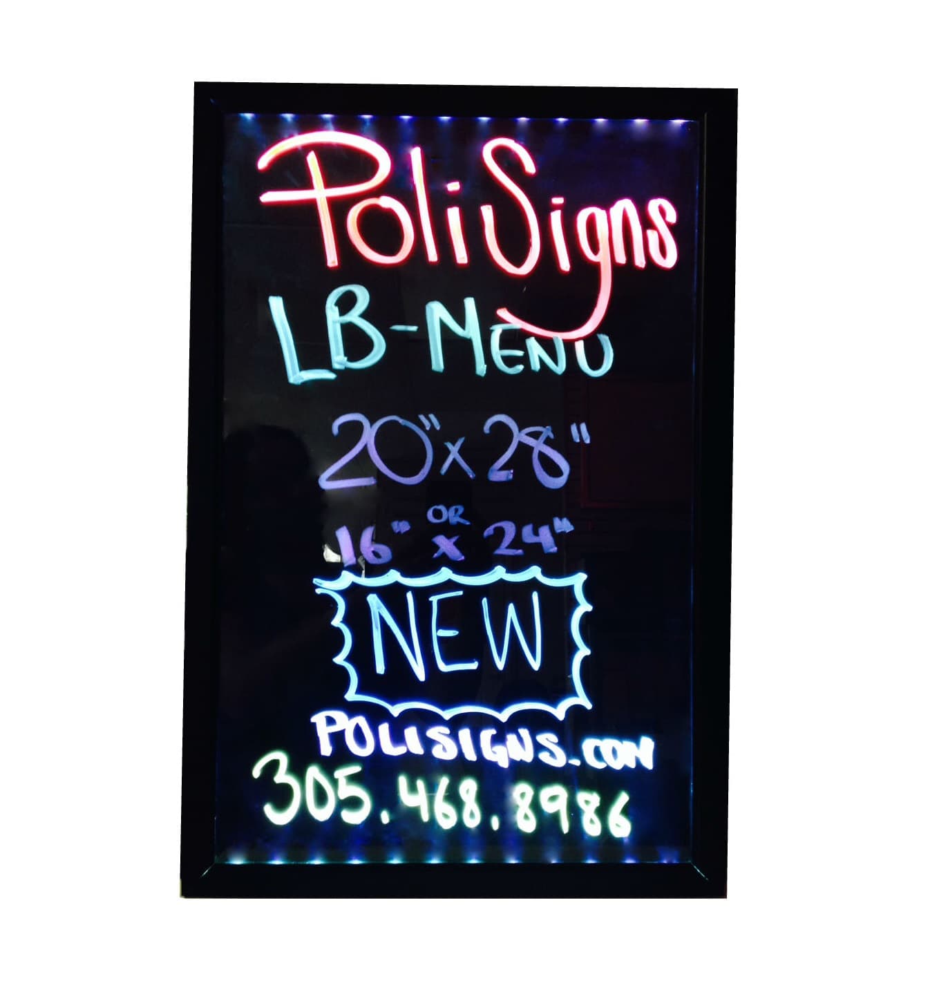 Discontinued Item- Menu written light box 20inx28in comes w   AC Adapter and switch
