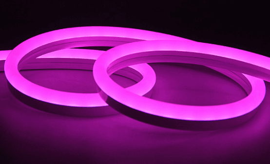 10mm Silicone LED Neon Rope Light, Pink, 8.5W/m, 12VDC, IP67
