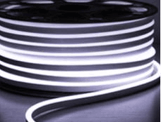 6mm LED Neon Rope Light, 12VDC, 10000K Cold White, 8W/m, IP67, 50m Roll