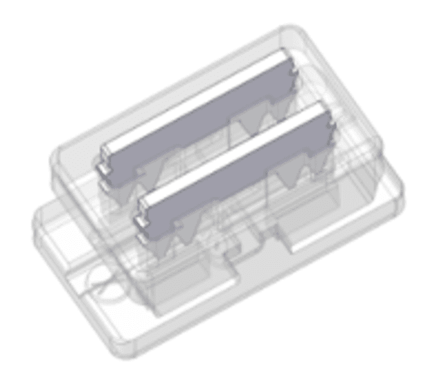 2-Pin 5mm PCB Strip-to-Strip Connector for COB IP20 LED Strip, No Wire