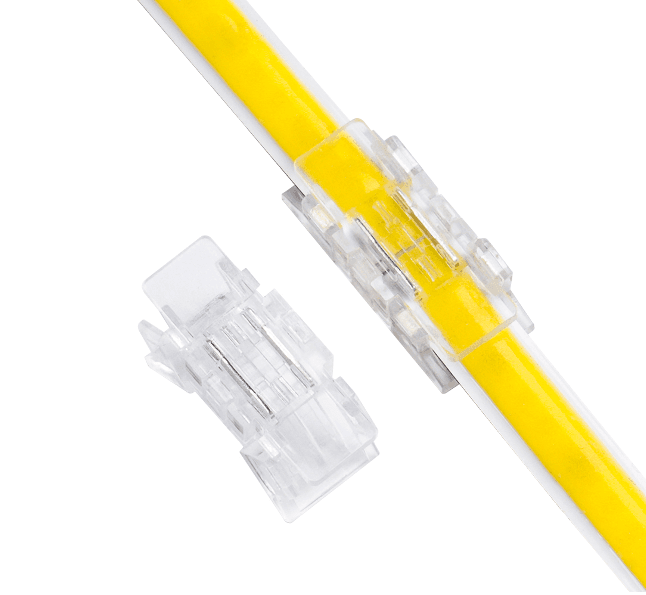 Connector for High Density SMD or  COB IP20 Strip to Strip Joint, No wire 10mm 2 pin, DC3V~24V / 3.5A 5 Pcs/Bag