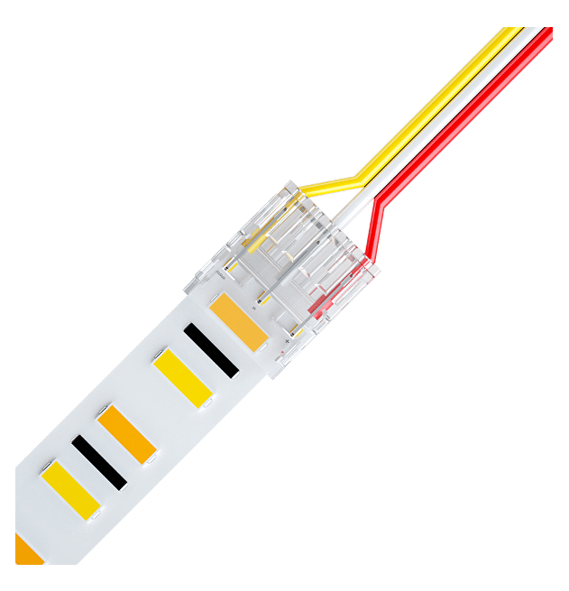 Connector for SMD IP20  Strip to Power   150mm 22AWG PVC Red-White-Yellow   10mm 3 pin, DC3V~24V / 3.5A 5 Pcs/Bag
