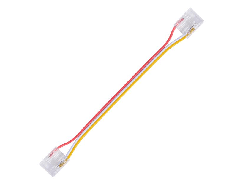 Connector for SMD strip IP20  Strip to Strip Bridge   150mm 22AWG PVC Red-White-Yellow   12mm 3 pin, DC3V~24V / 3.5A 5 Pcs/Bag