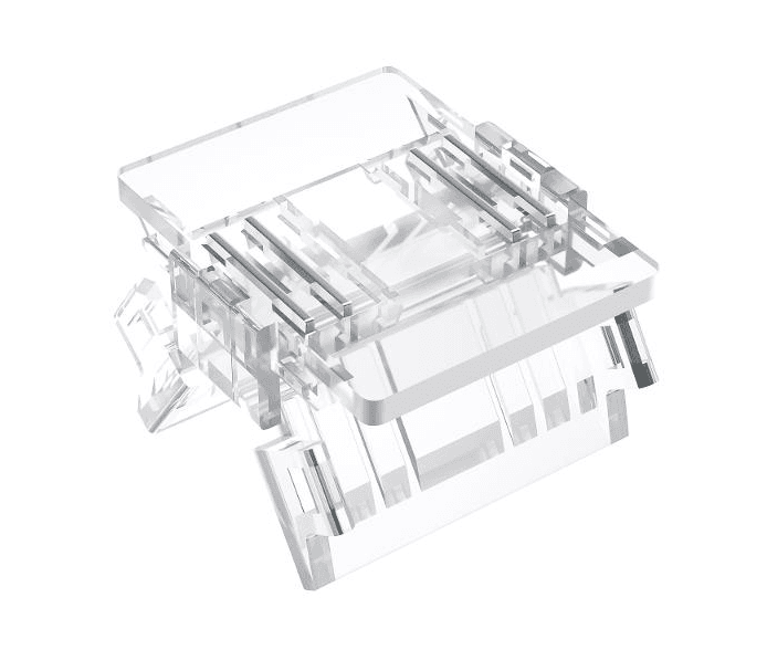 Connector for COB strip IP20  Strip to Strip Joint, No wire  12mm 4 pin, DC3V~24V / 3.5A  5 Pcs/Bag
