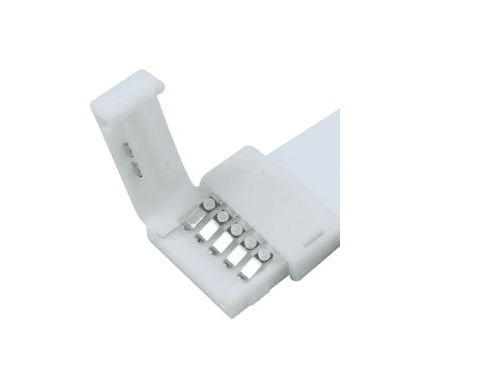 5-Conductor White Connector for 12mm RGBW PC Board LED Strip, 5-Pack