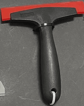 Discontinued Item- Black   Red Squeegee with handle- hard 5.5in