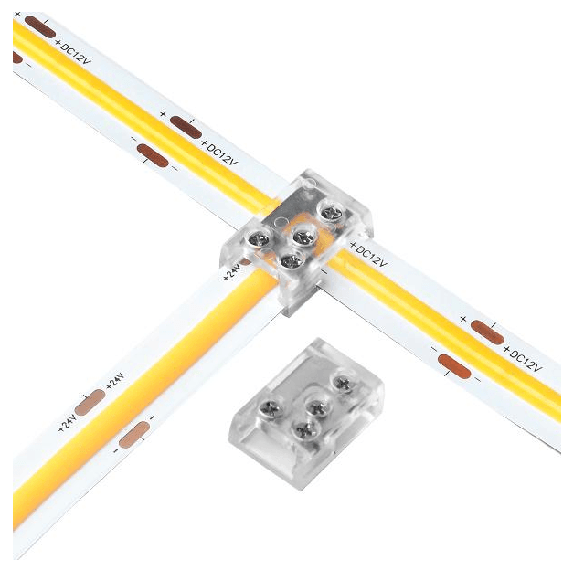L-Shape Screw Connector for 10mm Single-Color LED Strip, 2-Pin, IP20