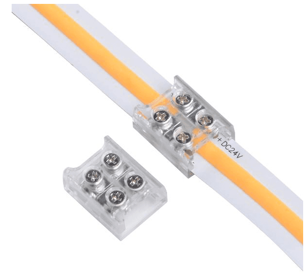 10mm Screw Connector, Both-End, Flexible & Rigid COB Strips, 2-Pin, IP20