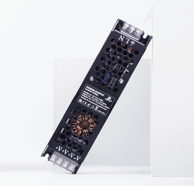 Lumipro Slim Indoor Power Supply, 100-130VAC,DC12V,200W,16.7A,Power Efficiency: 85-90,IP20, Dimen: 201x50x25mm,  2yr Warranty, ETL