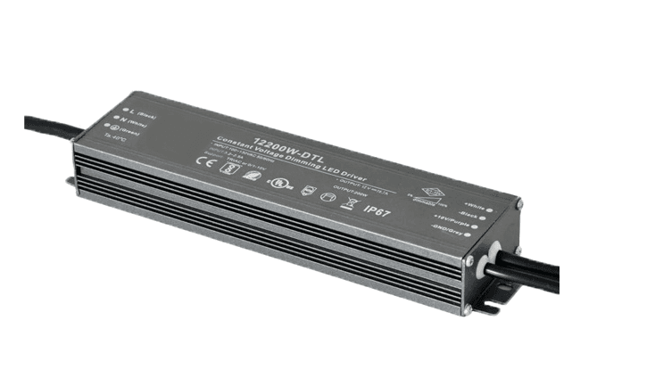 Lumipro 12VDC 200W Waterproof LED Power Supply 120VAC Input IP67 UL Listed Triac and 0-10V Dimmable with Dimmer Switches