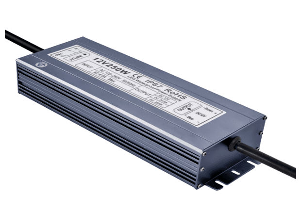Discontinued Item- Poli 12VDC 250W Waterproof LED Power Supply 120VAC Input IP67