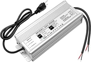 400W Waterproof LED Power Supply, 24VDC Output, 90-130VAC Input, IP67