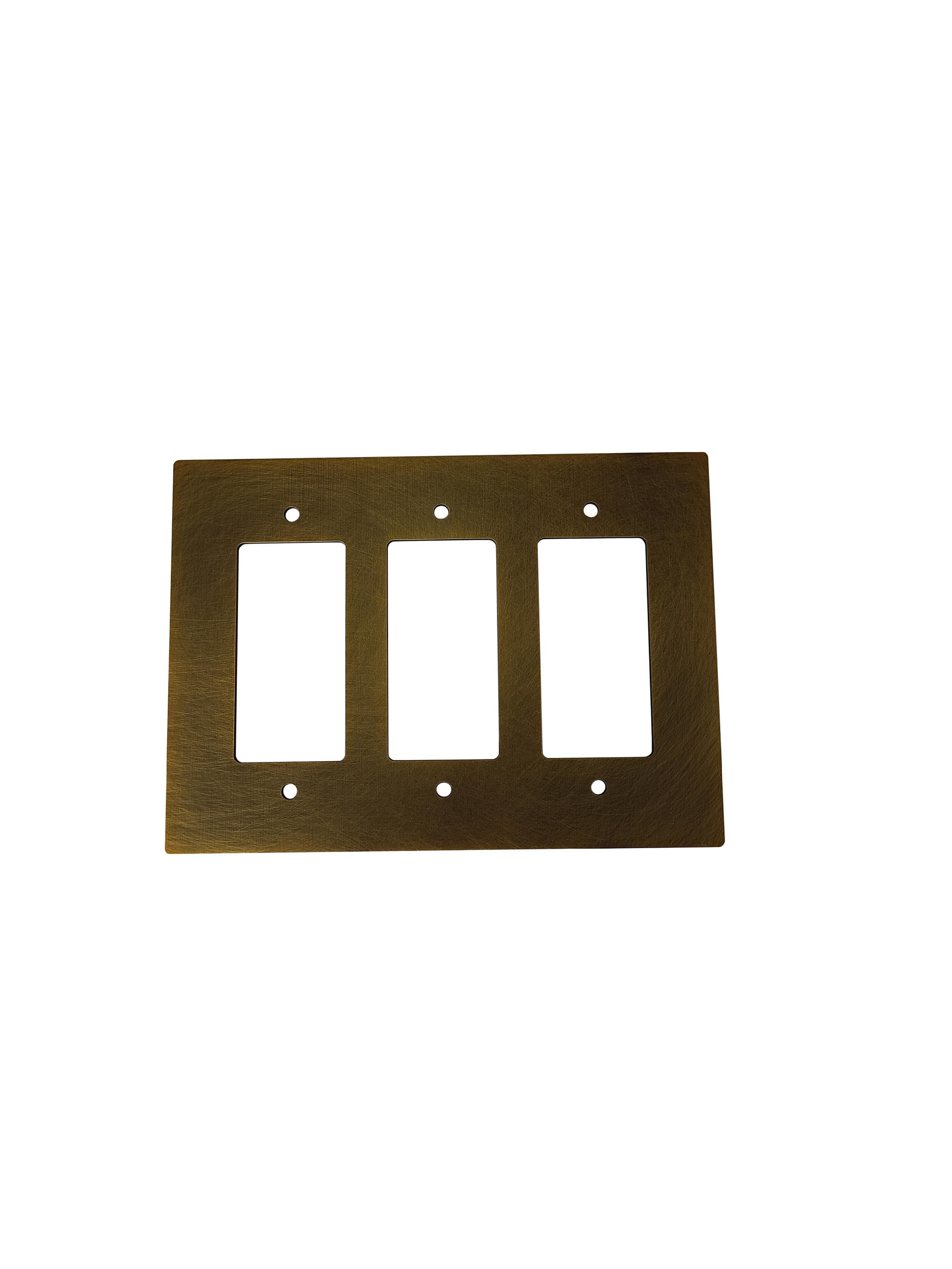 Vintage Brass 3-Gang Wall Plate