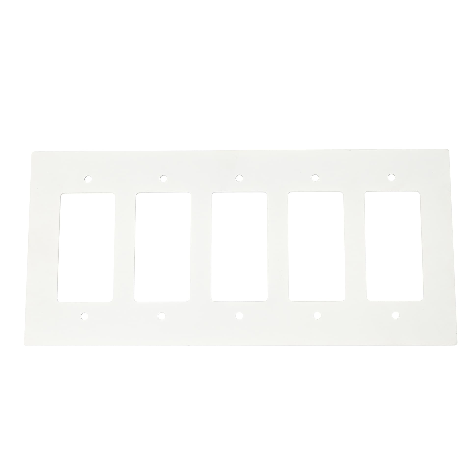 5-Gang Wall Plate, White Finish